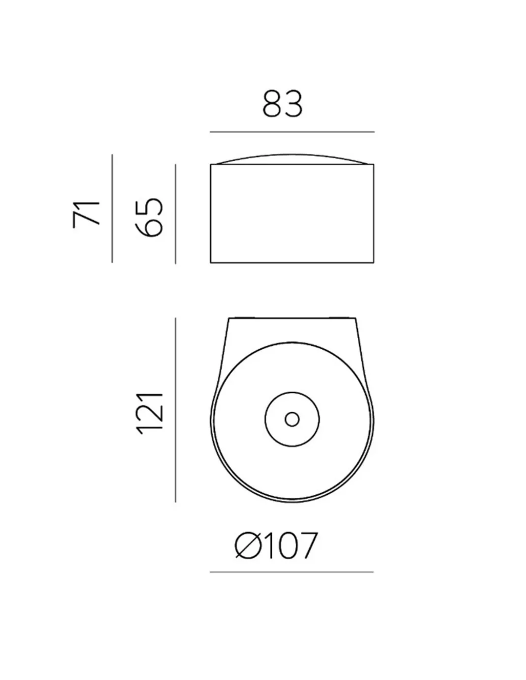 Aplique de exterior Ania - ACB - Luz de pared minimalista IP65