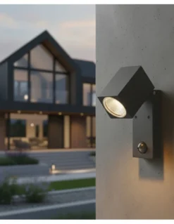 Aplique de exterior Cala - ACB - Proyector LED orientable con sensor de movimiento