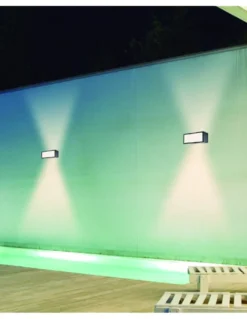 Aplique de exterior Cancun - Mantra - Lámpara rectangular con doble luz