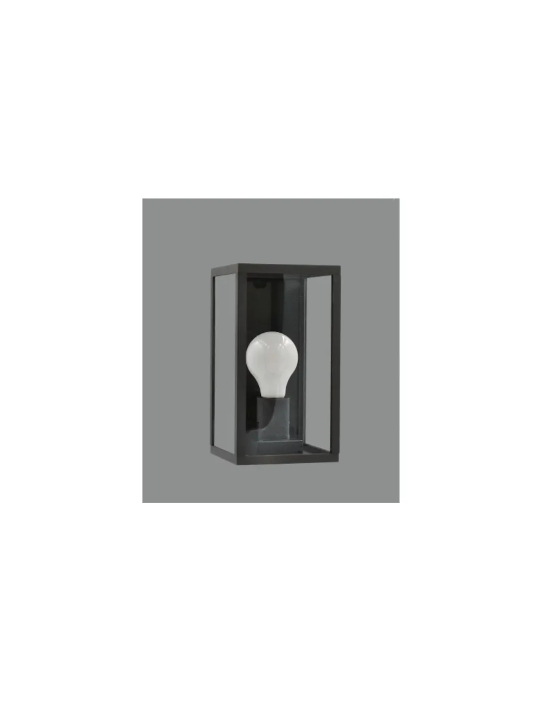 Aplique de exterior Cube - ACB - Farol geométrico negro de aluminio y cristal IP54