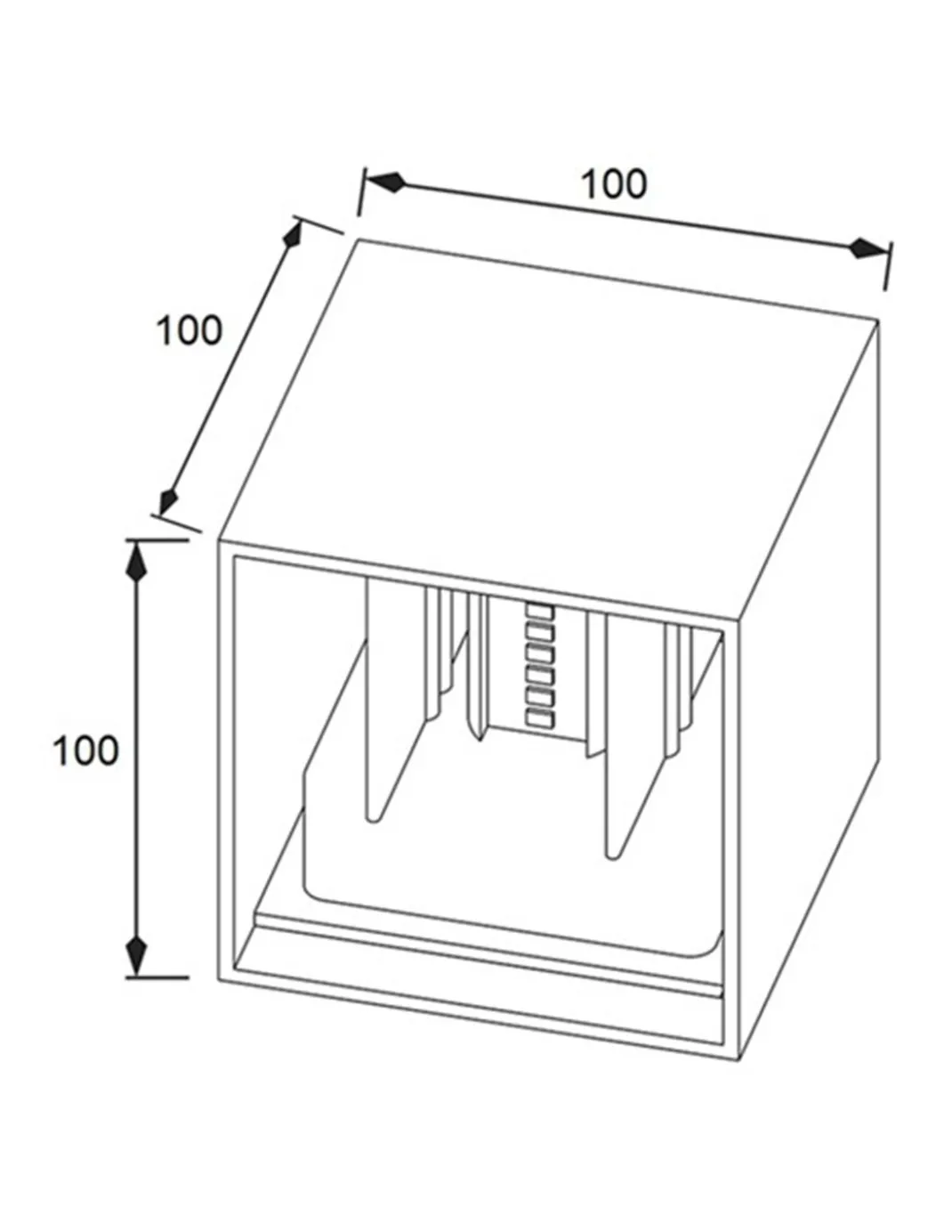 Aplique de exterior Cube - Conalux - Lámpara de pared cúbica