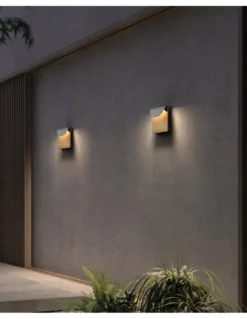 Aplique de exterior Dion - Novolux Lighting - Lámpara antracita con paneles decorativos