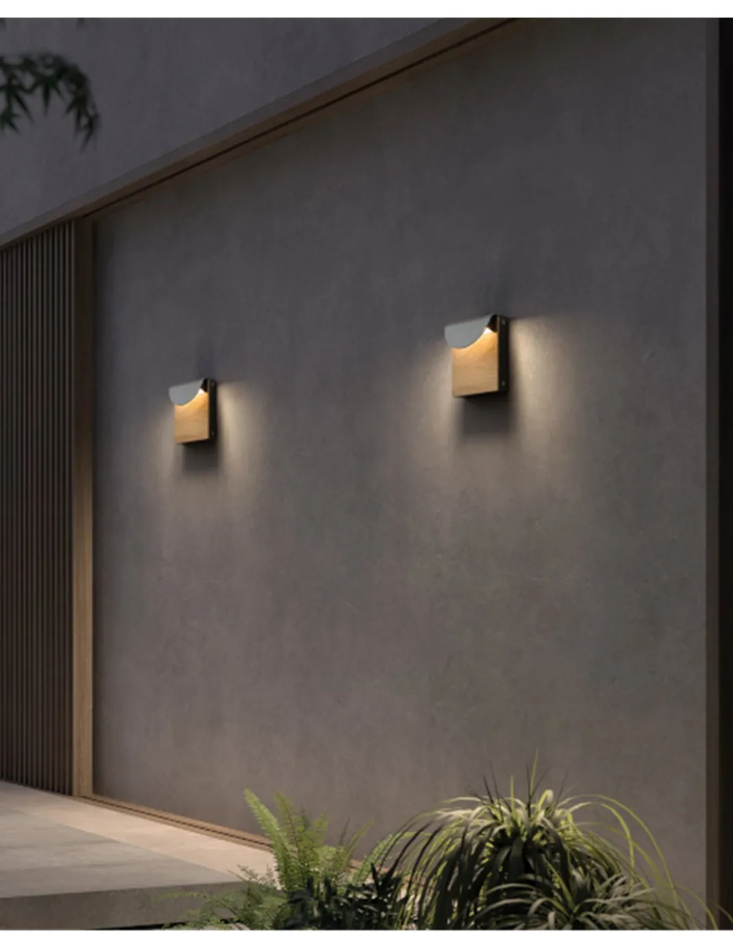 Aplique de exterior Dion - Novolux Lighting - Lámpara antracita con paneles decorativos