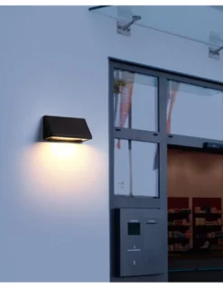 Aplique de exterior Dover - Iberlamp - Lámpara en antracita, luz inferior