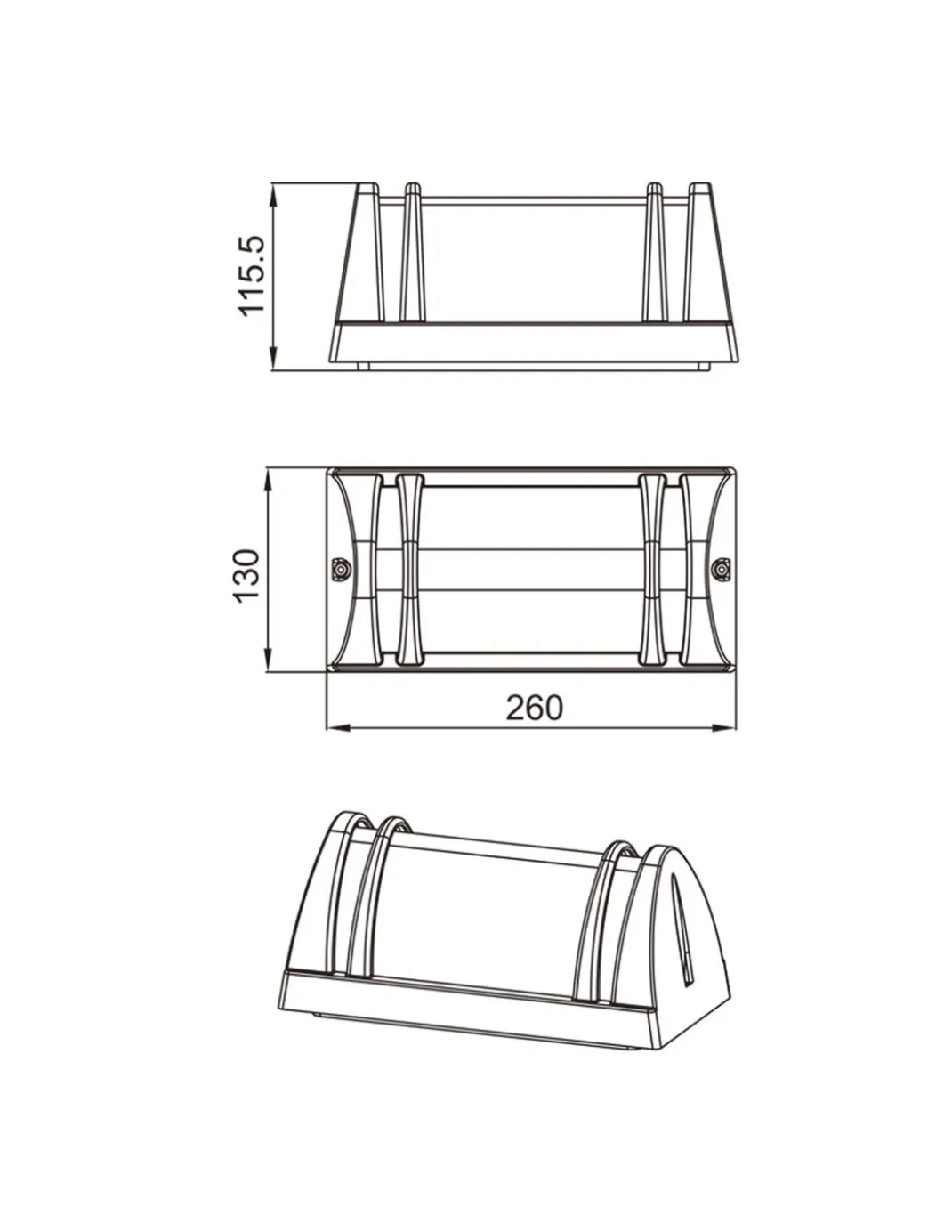 Aplique de exterior Pull - Iberlamp - Lámpara antracita, IP54