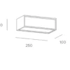 Aplique de exterior Quanta - FORLIGHT - Diseño horizontal, 25 cm