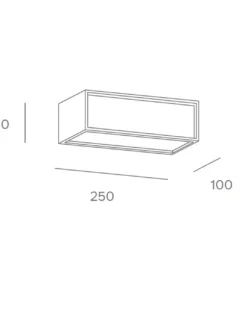 Aplique de exterior Quanta - FORLIGHT - Diseño horizontal, 25 cm