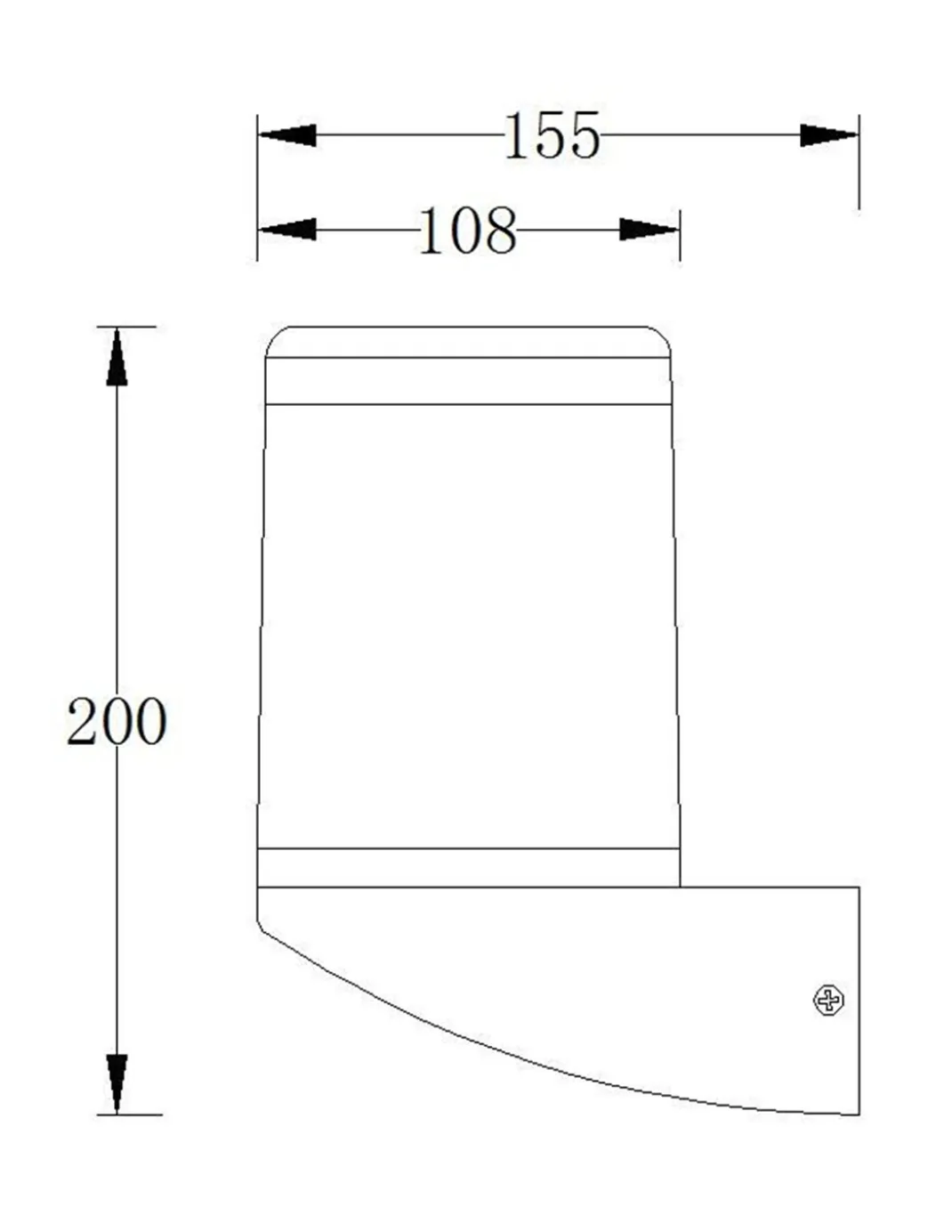Aplique de exterior Terra - Iberlamp - Lámpara LED de antracita