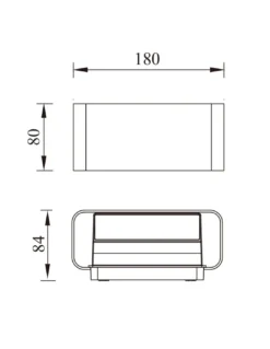 Aplique de exterior Zerouno - Iberlamp - Iluminación LED decorativa y bidireccional para terrazas