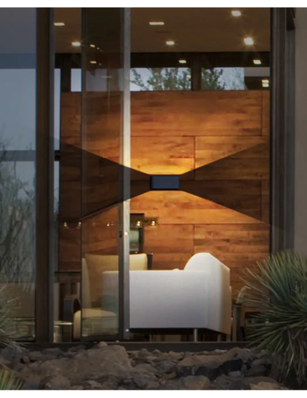 Aplique de exterior Zerouno - Iberlamp - Iluminación LED decorativa y bidireccional para terrazas
