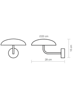 Aplique de pared Absidiola - Luxcambra - Lámpara de cerámica blanca