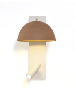 Aplique de pared Absis – Luxcambra – Lámpara con lector, diseño vertical, lámpara de cerámica LED