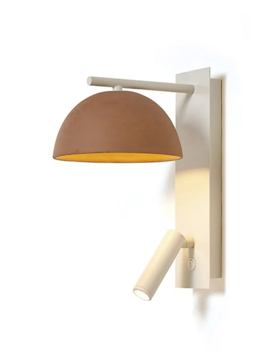 Aplique de pared Absis – Luxcambra – Lámpara con lector, diseño vertical, lámpara de cerámica LED