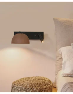 Aplique de pared Absis – Luxcambra – Lámpara con lector, diseño horizontal, lámpara de cerámica LED