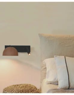 Aplique de pared Absis – Luxcambra – Lámpara con lector, diseño horizontal, lámpara de cerámica LED