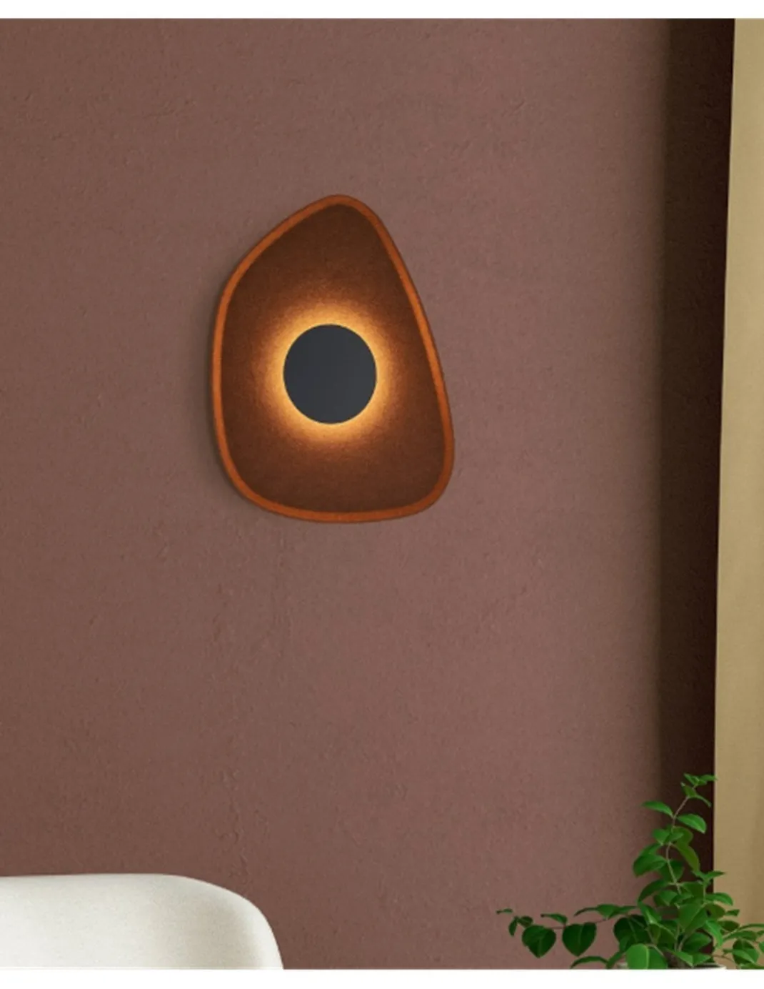 Aplique de pared Acustic - Mantra - Lámpara acústica de diseño orgánico, acabado café