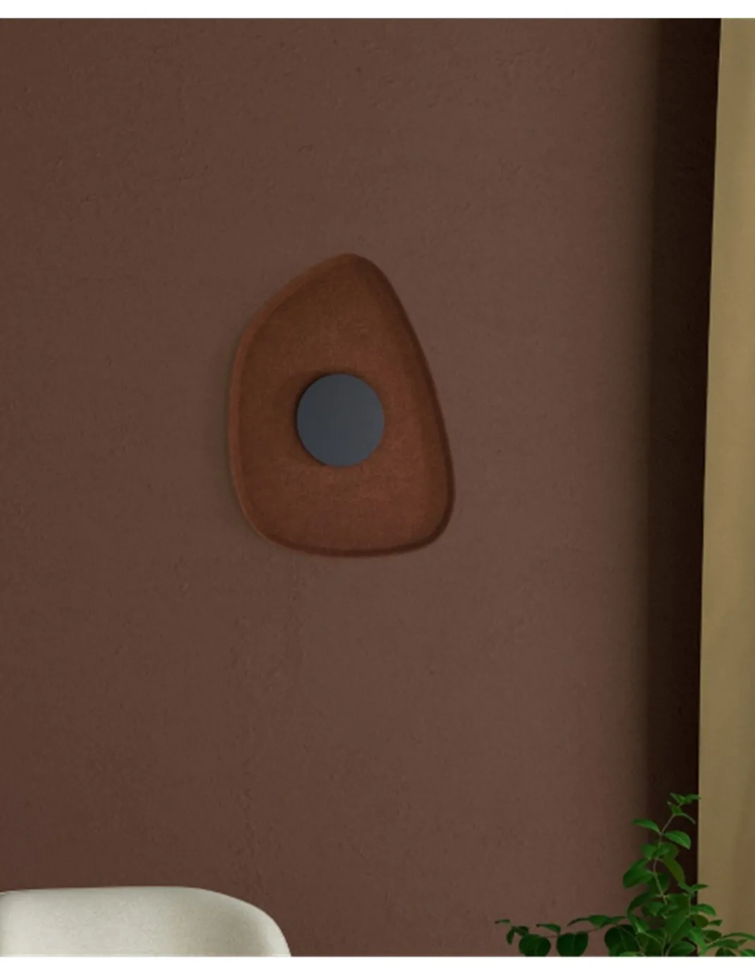 Aplique de pared Acustic - Mantra - Lámpara acústica de diseño orgánico, acabado café