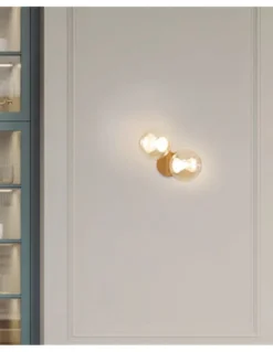 Aplique de pared Andrómeda - Mantra - Aplique doble con tulipas esféricas de vidrio