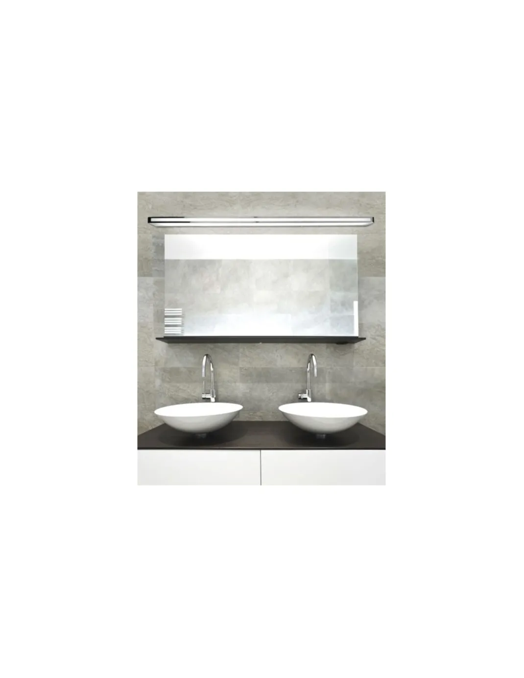 Aplique de pared Arcos - Pujol - Lámpara lineal LED, cromo