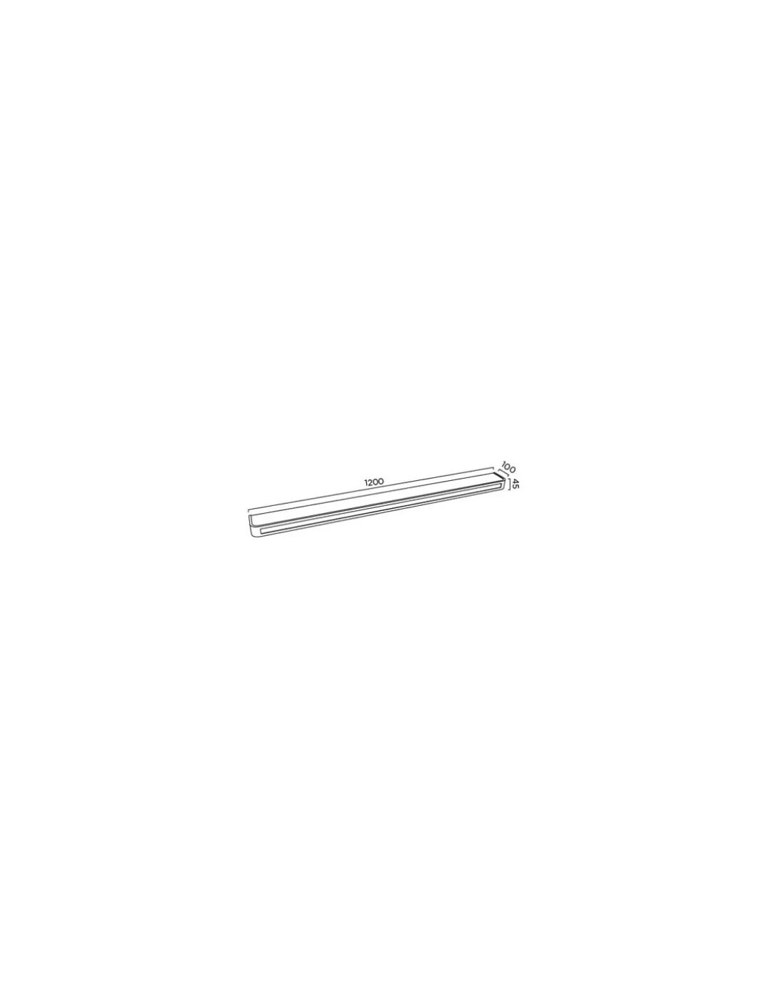 Aplique de pared Arcos - Pujol - Lámpara lineal LED, cromo