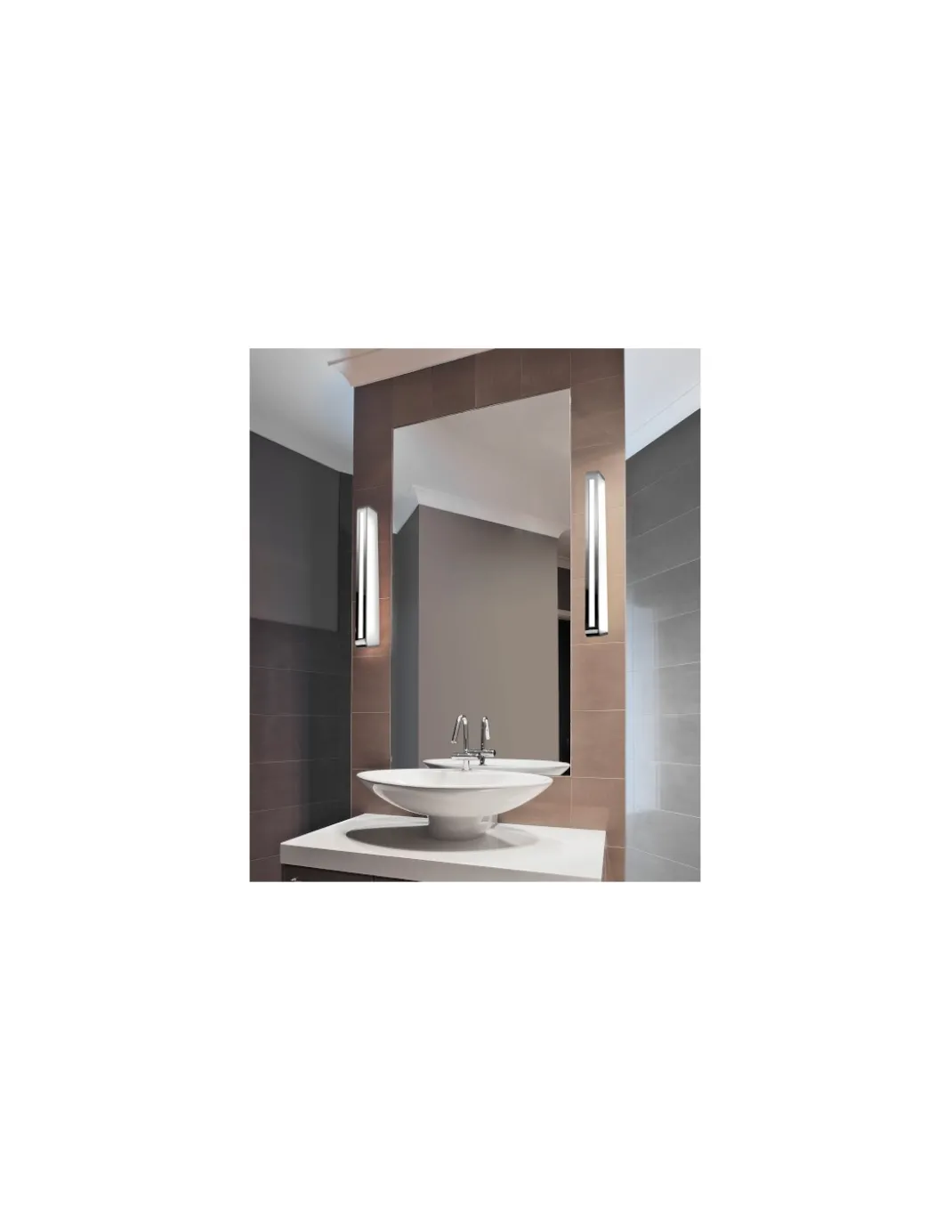 Aplique de pared Arcos - Pujol - Lámpara lineal LED, cromo