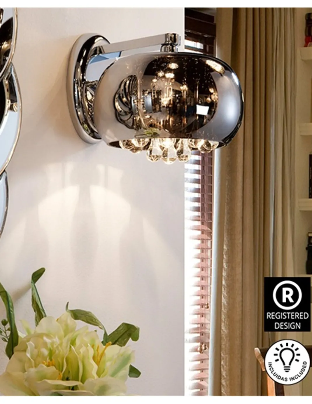 Aplique de pared Argos – Schuller – Lámpara moderna de cristal