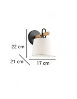 Aplique de pared Arolas - AJP - Lámpara nórdica con pantalla blanca