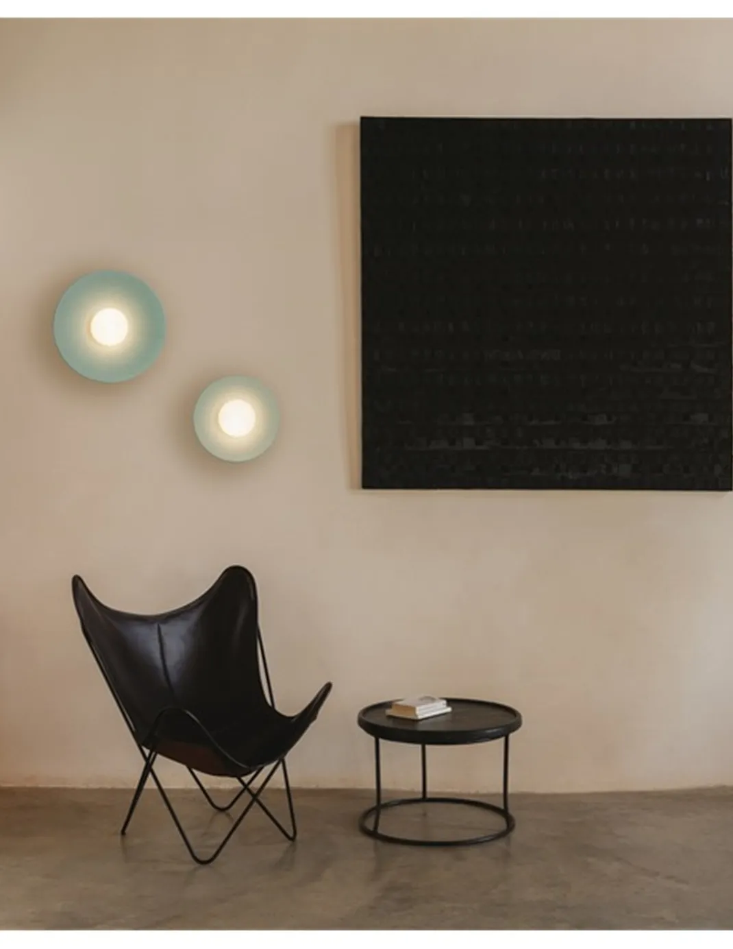 Aplique de pared Artic Circle - Milán - Pantalla cinta verde turquesa y crema