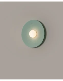 Aplique de pared Artic Circle - Milán - Pantalla cinta verde turquesa y crema