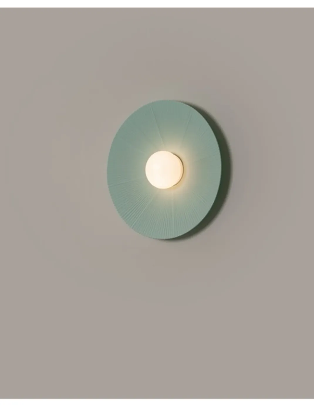 Aplique de pared Artic Circle - Milán - Pantalla cinta verde turquesa y crema
