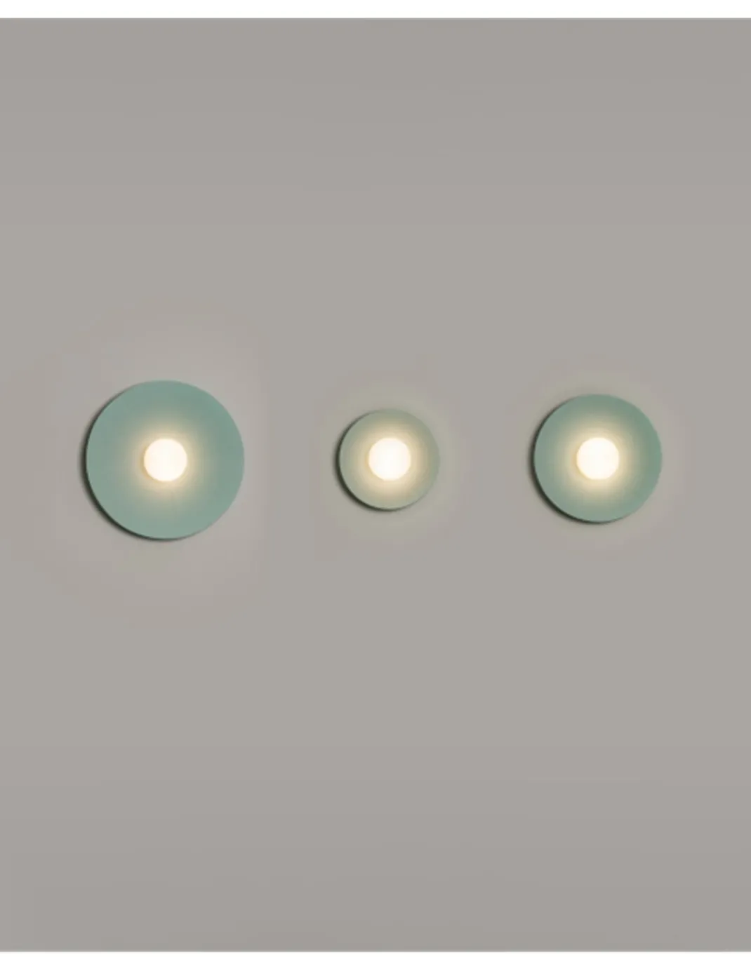 Aplique de pared Artic Circle - Milán - Pantalla cinta verde turquesa y crema