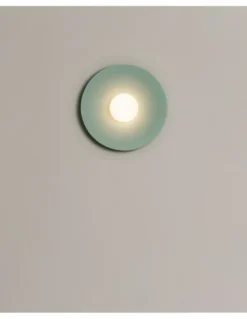 Aplique de pared Artic Circle - Milán - Pantalla cinta verde turquesa y crema