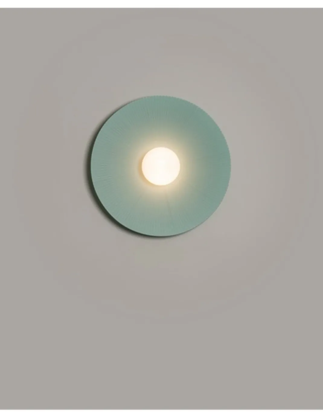 Aplique de pared Artic Circle - Milán - Pantalla cinta verde turquesa y crema
