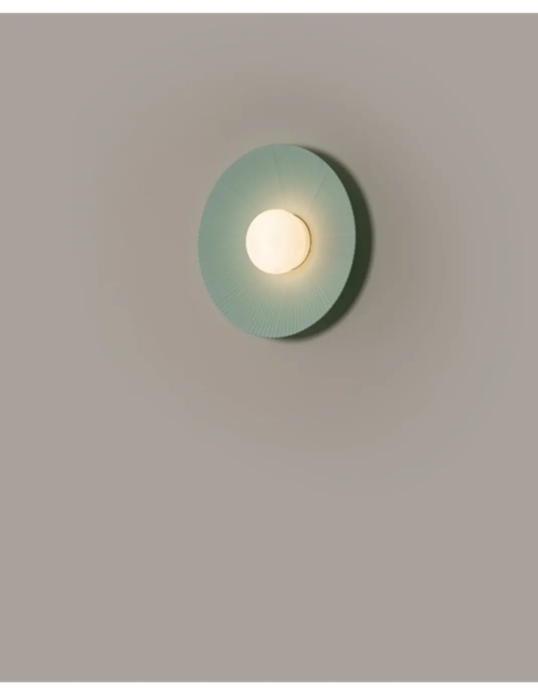 Aplique de pared Artic Circle - Milán - Pantalla cinta verde turquesa y crema