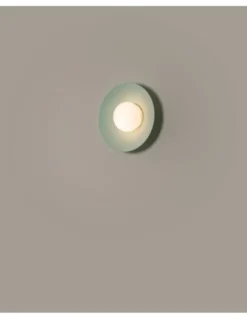 Aplique de pared Artic Circle - Milán - Pantalla cinta verde turquesa y crema