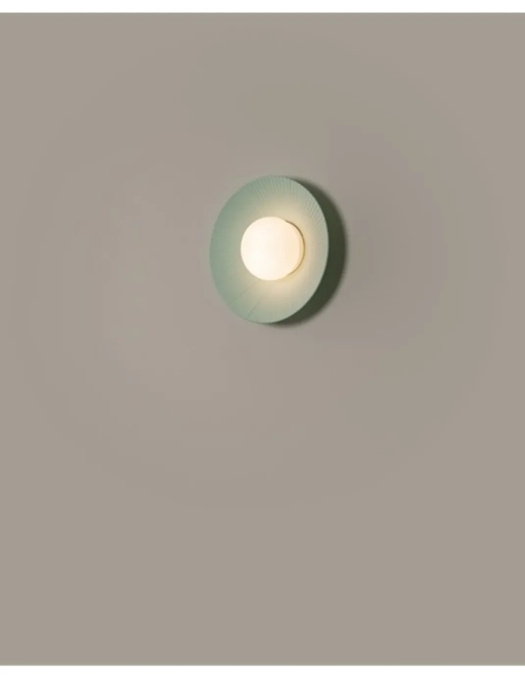 Aplique de pared Artic Circle - Milán - Pantalla cinta verde turquesa y crema