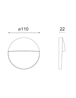 Aplique de pared Baker redondo - Mantra - Lámpara de exterior LED 3000K, Disponible en 2 tamaños y colores