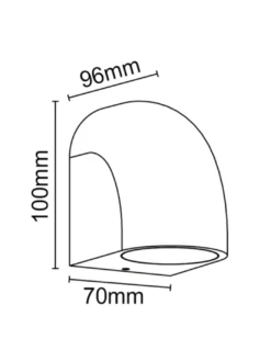 Aplique de pared Baldy - Mantra - Lámpara moderna semicircular
