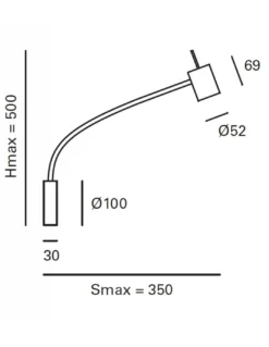 Aplique de pared Bas – FORLIGHT – Lámpara de lectura en níquel satinado, Brazo orientable
