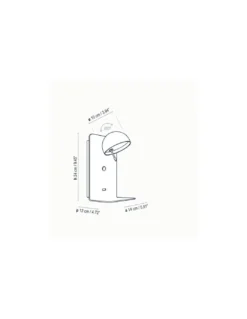 Aplique de pared Beddy - Bover - Lámpara de lectura orientable, bandeja y USB