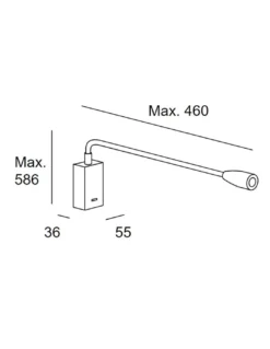 Aplique de pared Bed Rectangular – LedsC4 – Luz de lectura en 3 colores, LED 3000K