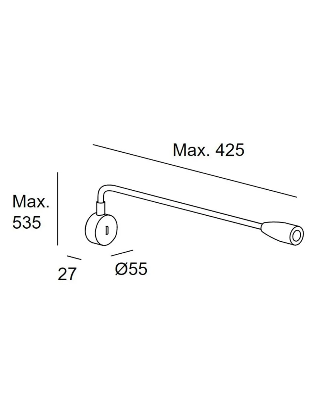 Aplique de pared Bed Round – LedsC4 – Lámpara de lectura con flexo orientable, Disponible en 3 colores, LED 3000K