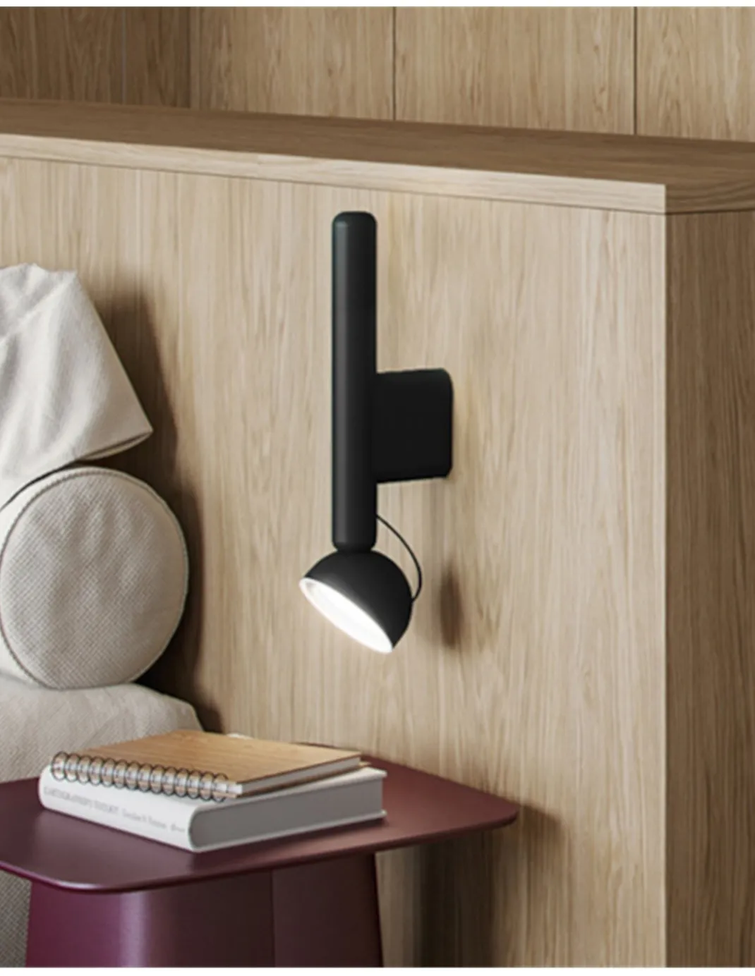 Aplique de pared Berry W - B.lux - Cabezal magnético orientable, idóneo para lectura o pasillos