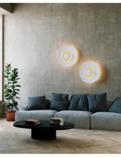 Aplique de pared Big Bang – LedsC4 – LED texturizado blanco