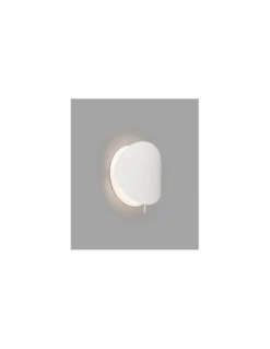 Aplique de pared blanco Ovo - Faro - Luz decorativa, pantalla dirigible, Ø 19 cm