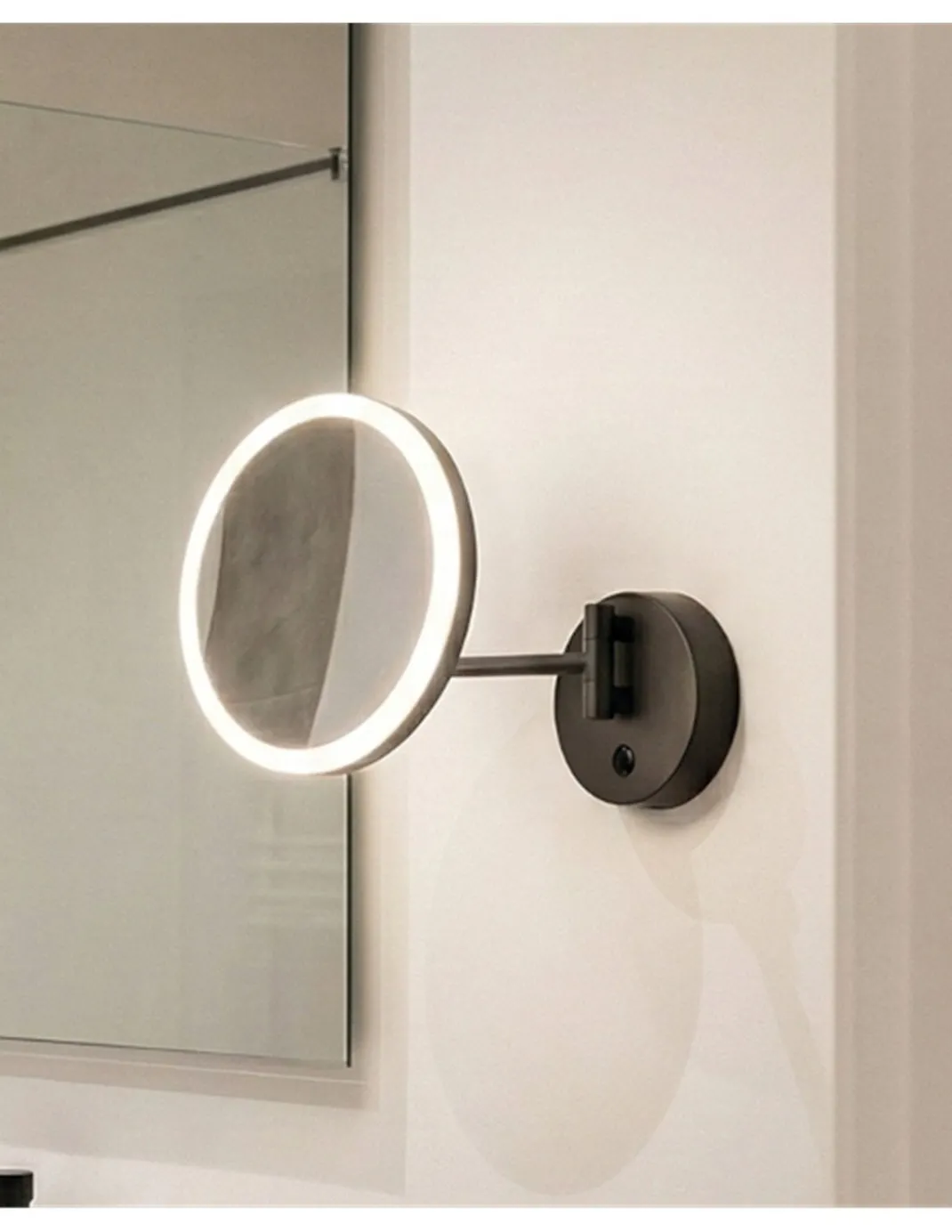 Aplique de pared Boan - ACB - Espejo de aumento con luz para maquillarse
