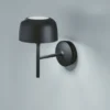Aplique de pared Bol – Bover – Lámpara de aluminio negro mate, LED Regulable TRIAC