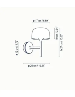Aplique de pared Bol – Bover – Lámpara de aluminio negro mate, LED Regulable TRIAC