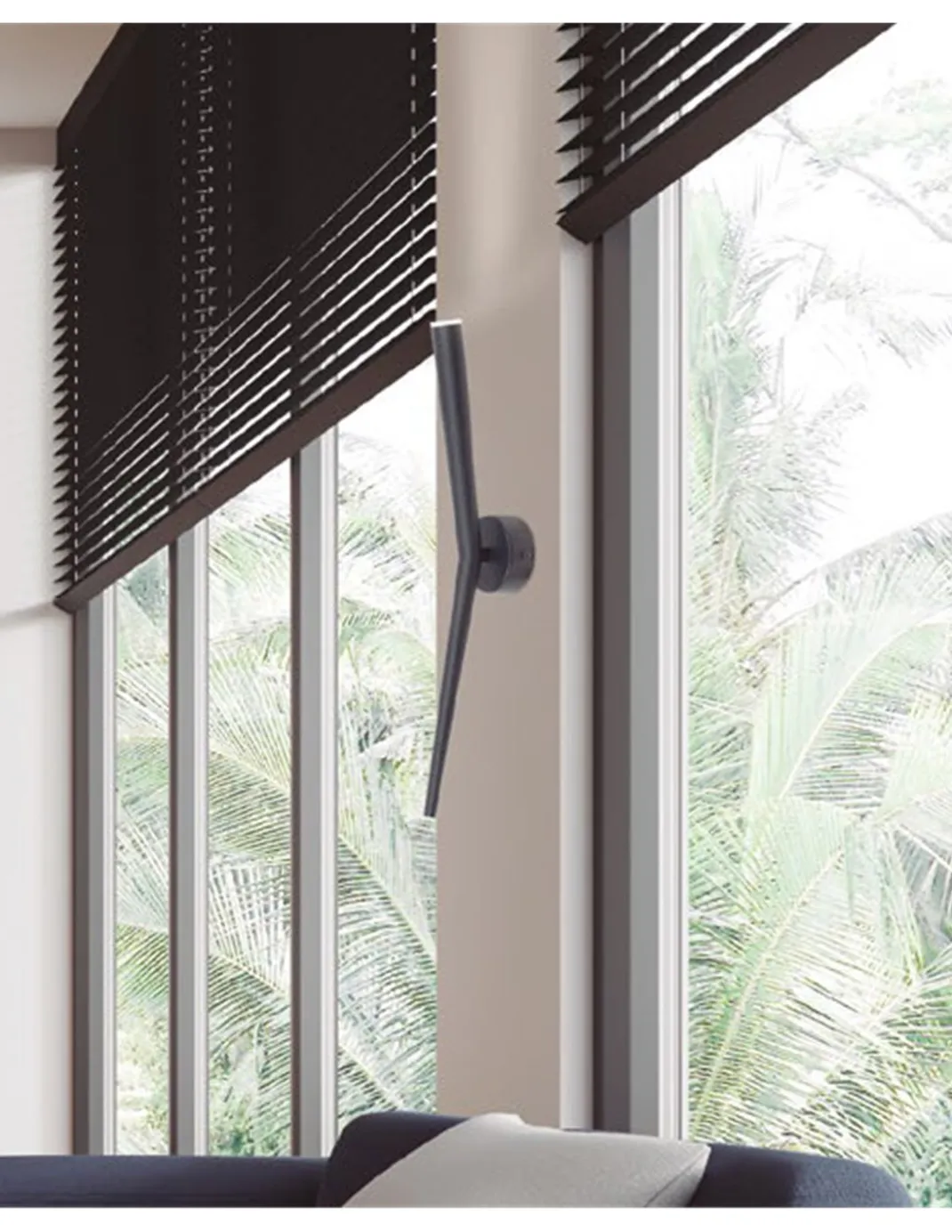 Aplique de pared Boomerang - Mantra - Lámpara LED vertical en forma de antorcha