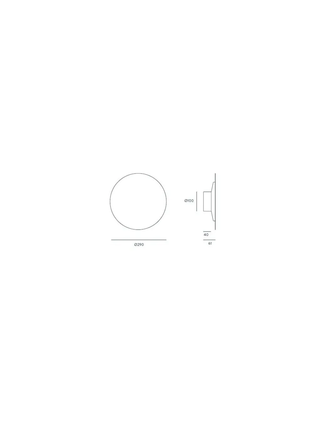 Aplique de Pared Bot - Aromas - Aplique decorativo en forma círculo negro mate Ø 29 cm, luz ambiente